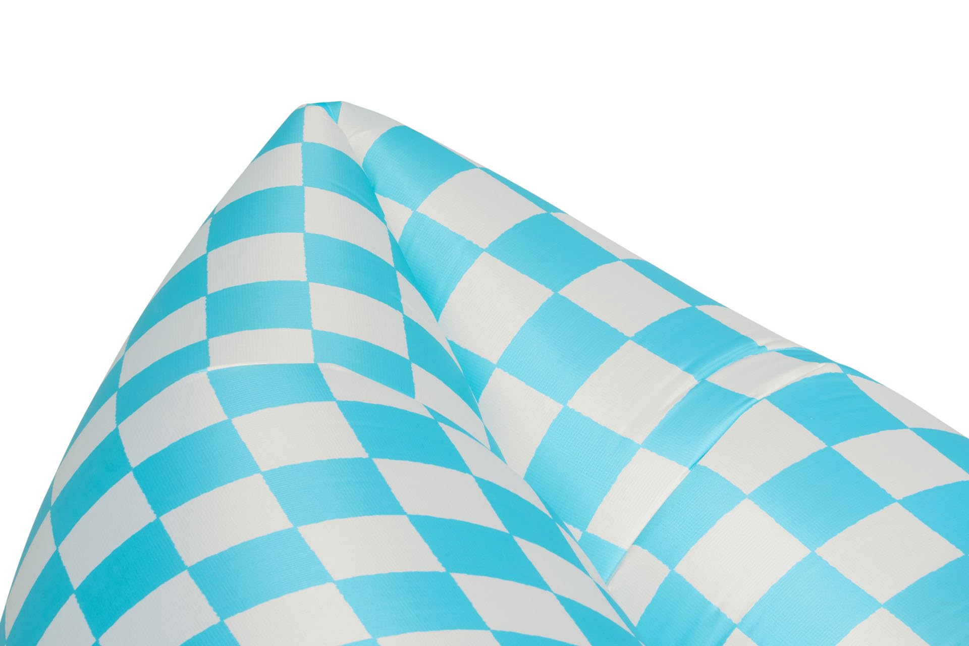 Fatboy Lamzac 3.0 divano gonfiabile azzurro scacchi senza pompa