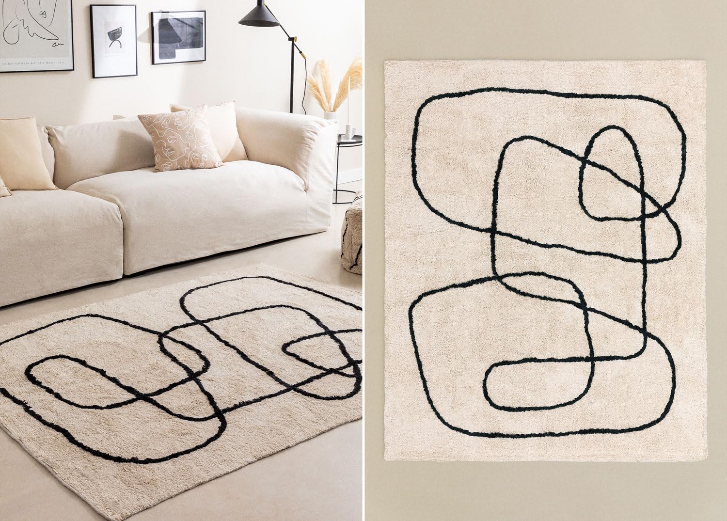 Sklum Edith tappeto cotone 150x190 cm motivo astratto