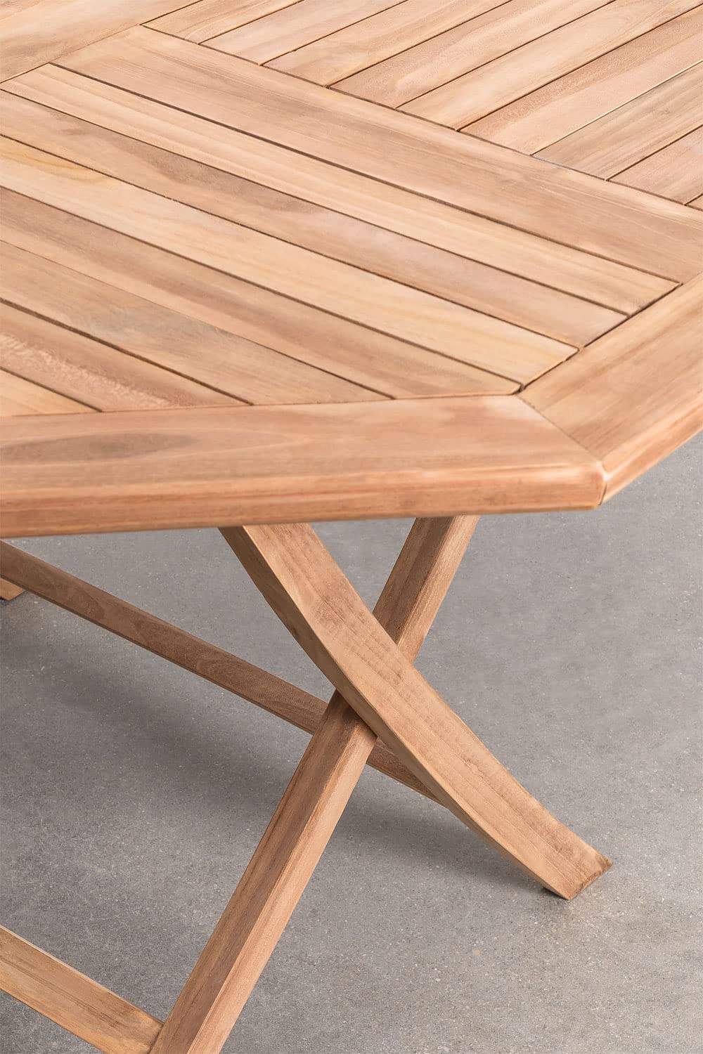 Sklum Pira tavolo da giardino pieghevole teak Ø120 cm