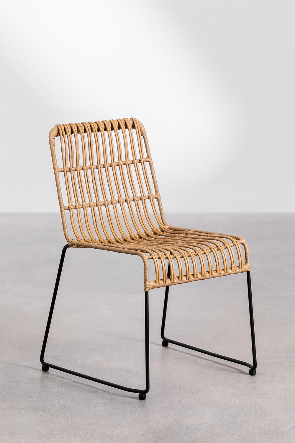 Sklum Aroa Set 4 Sedie Giardino Rattan PE Impilabili