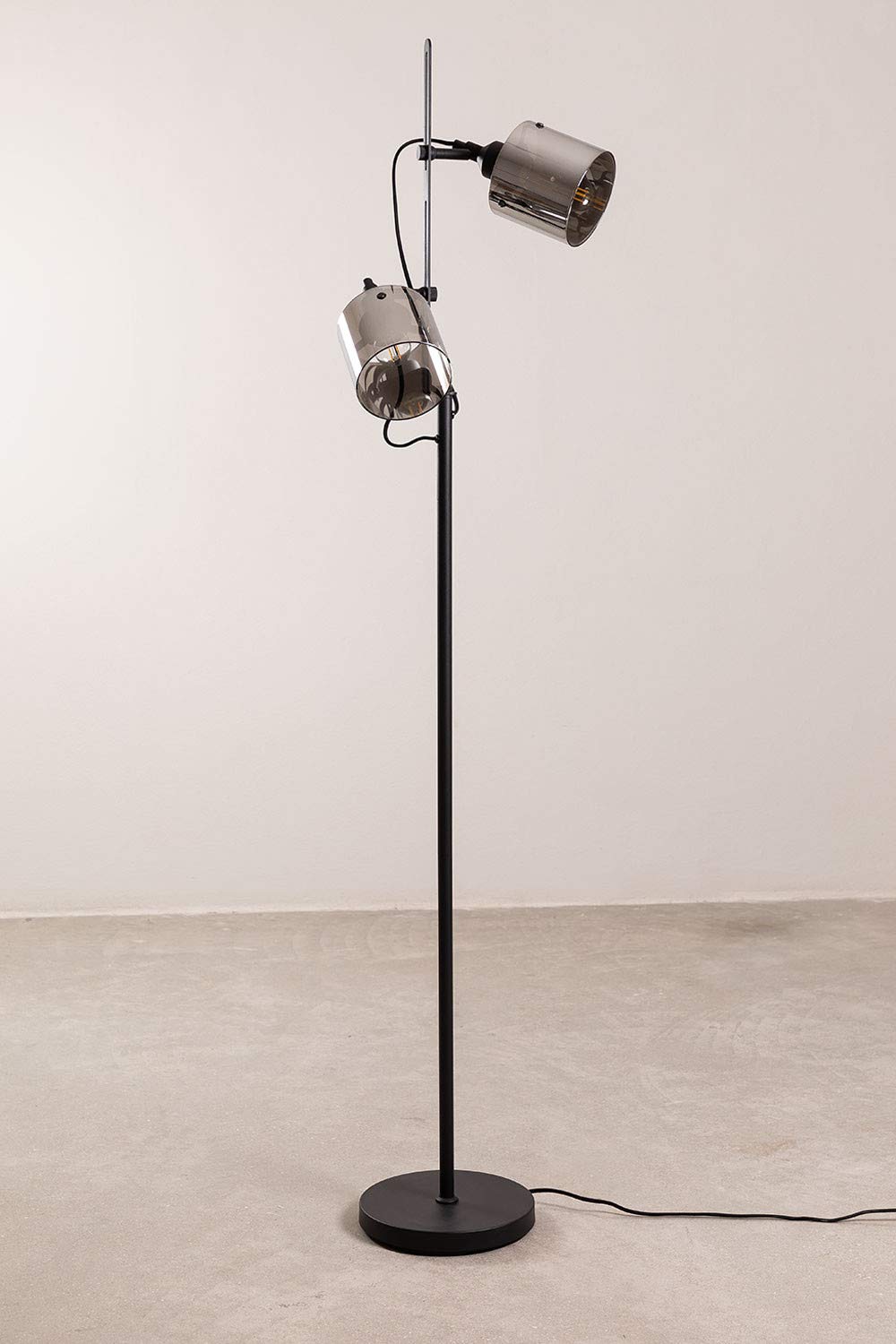 Sklum Krom lampada da terra nero E27 169 cm