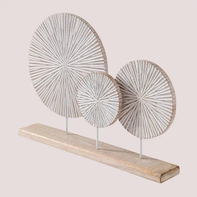 Sklum Nabordi Figura Decorativa Legno Mango Bianco Vintage