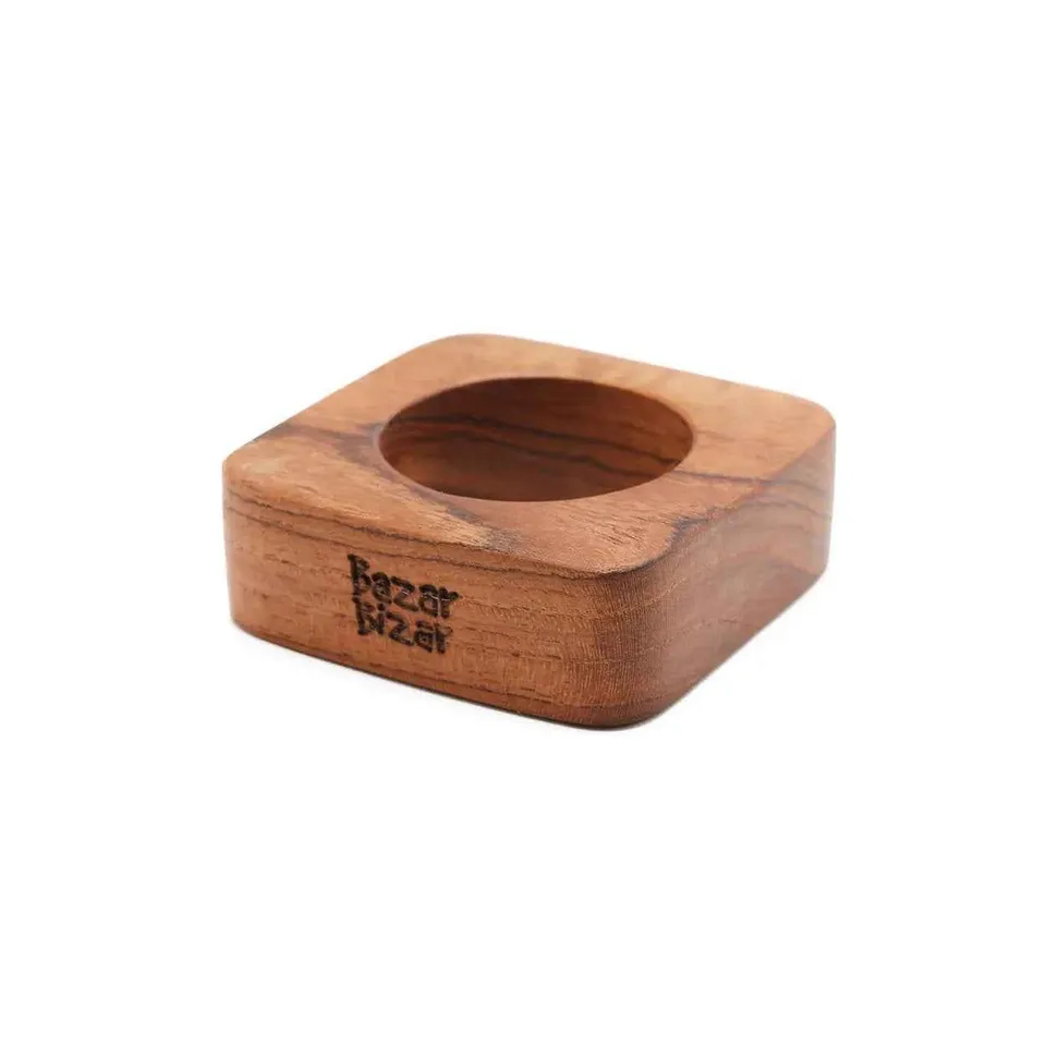 Bambua Teak Root portatovaglioli legno set 4 pezzi