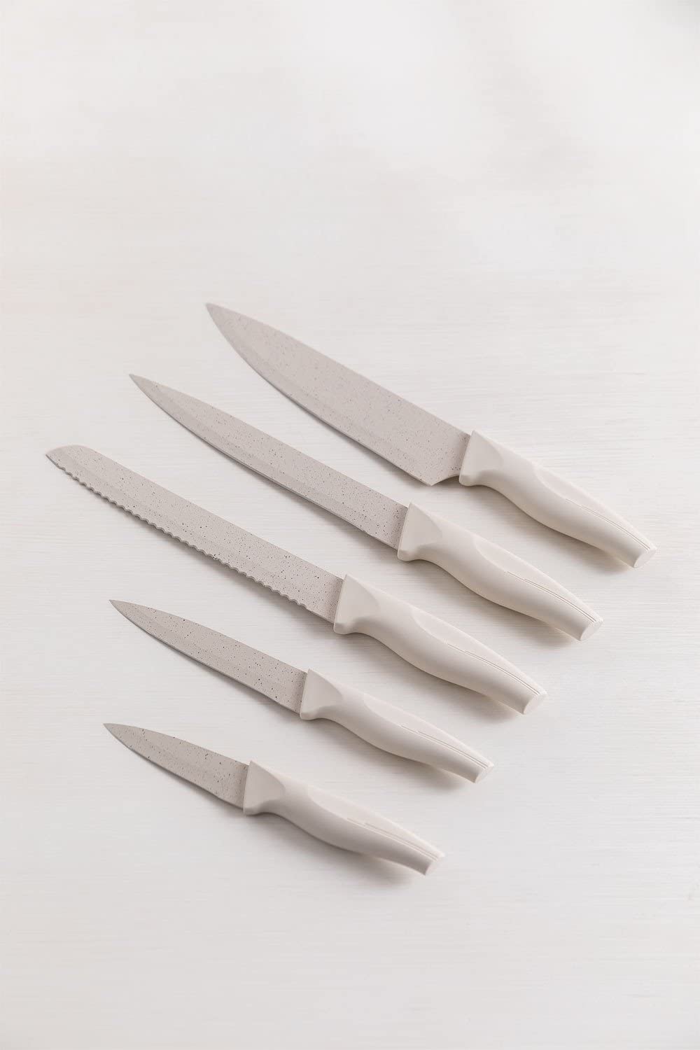Sklum Cobo Gardenia Set 5 Coltelli da Cucina Bianco Acciaio