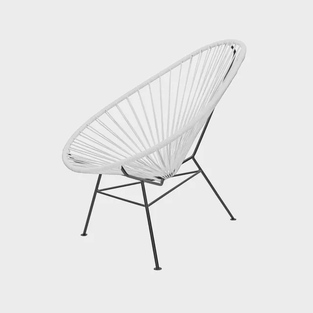 Acapulco Design Chair poltrona bianco nero da esterno