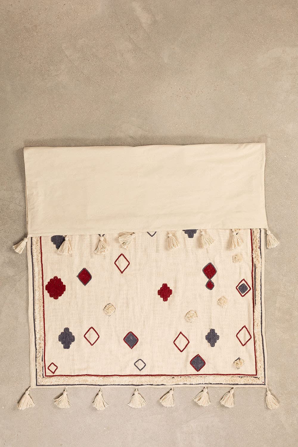 Sklum Ispa Plaid in Cotone Beige Crema 200x130 cm