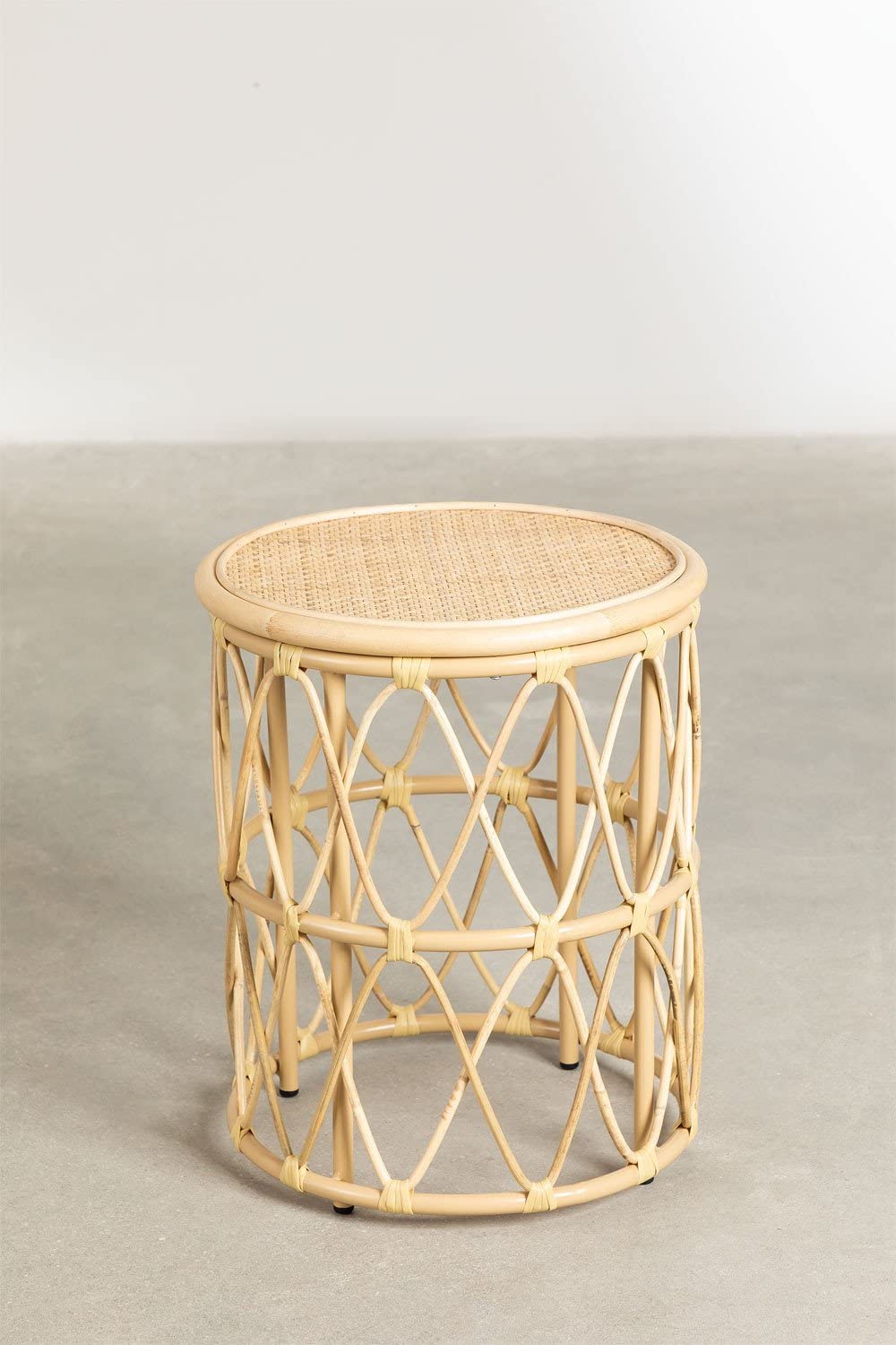 Sklum Zan tavolino rotondo rattan Ø40 cm naturale