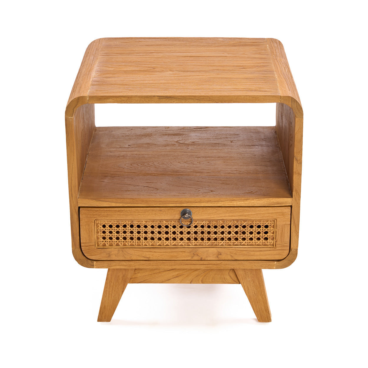 Bambua Breeze comodino in teak e rattan