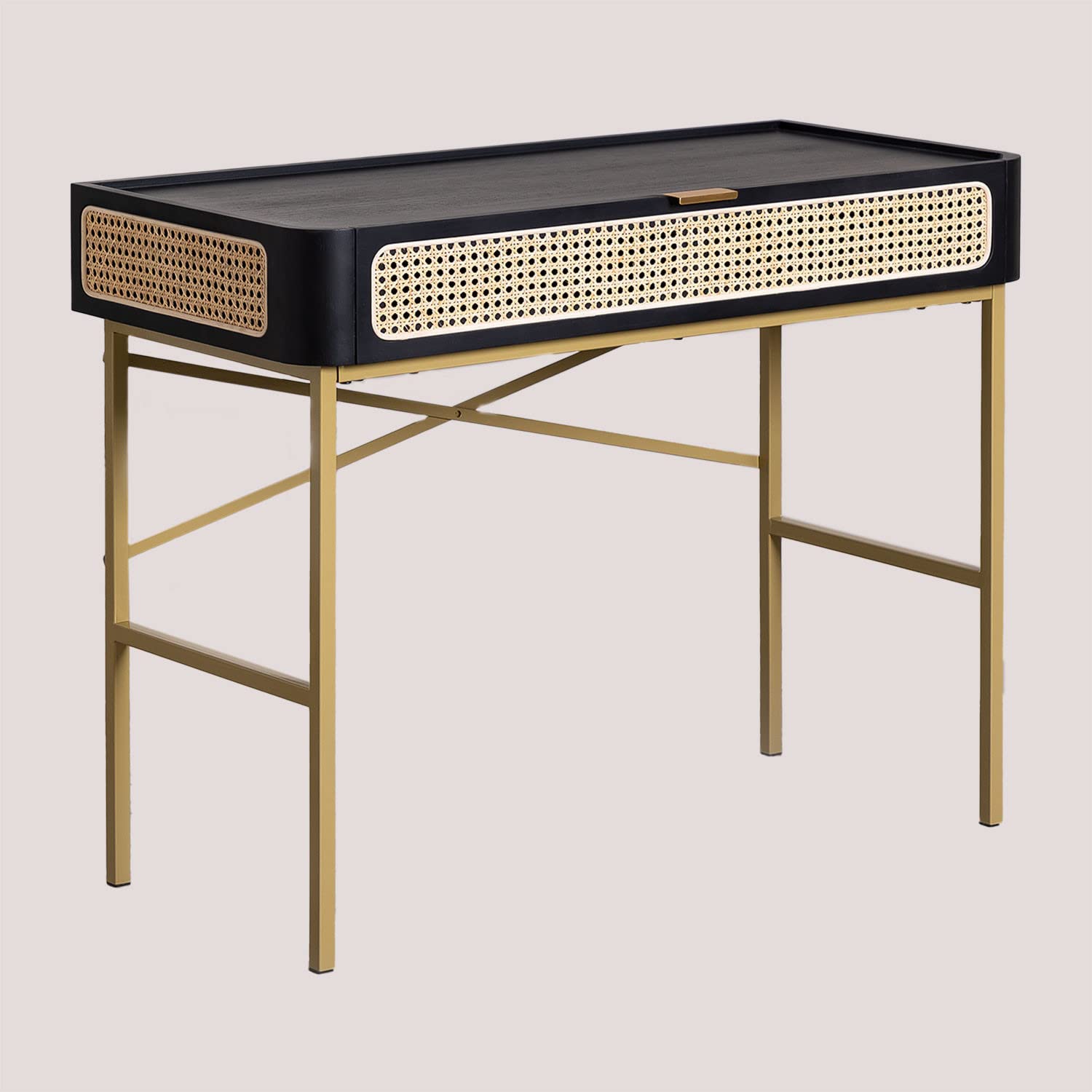 Sklum Enrick scrivania in legno nera 100 cm