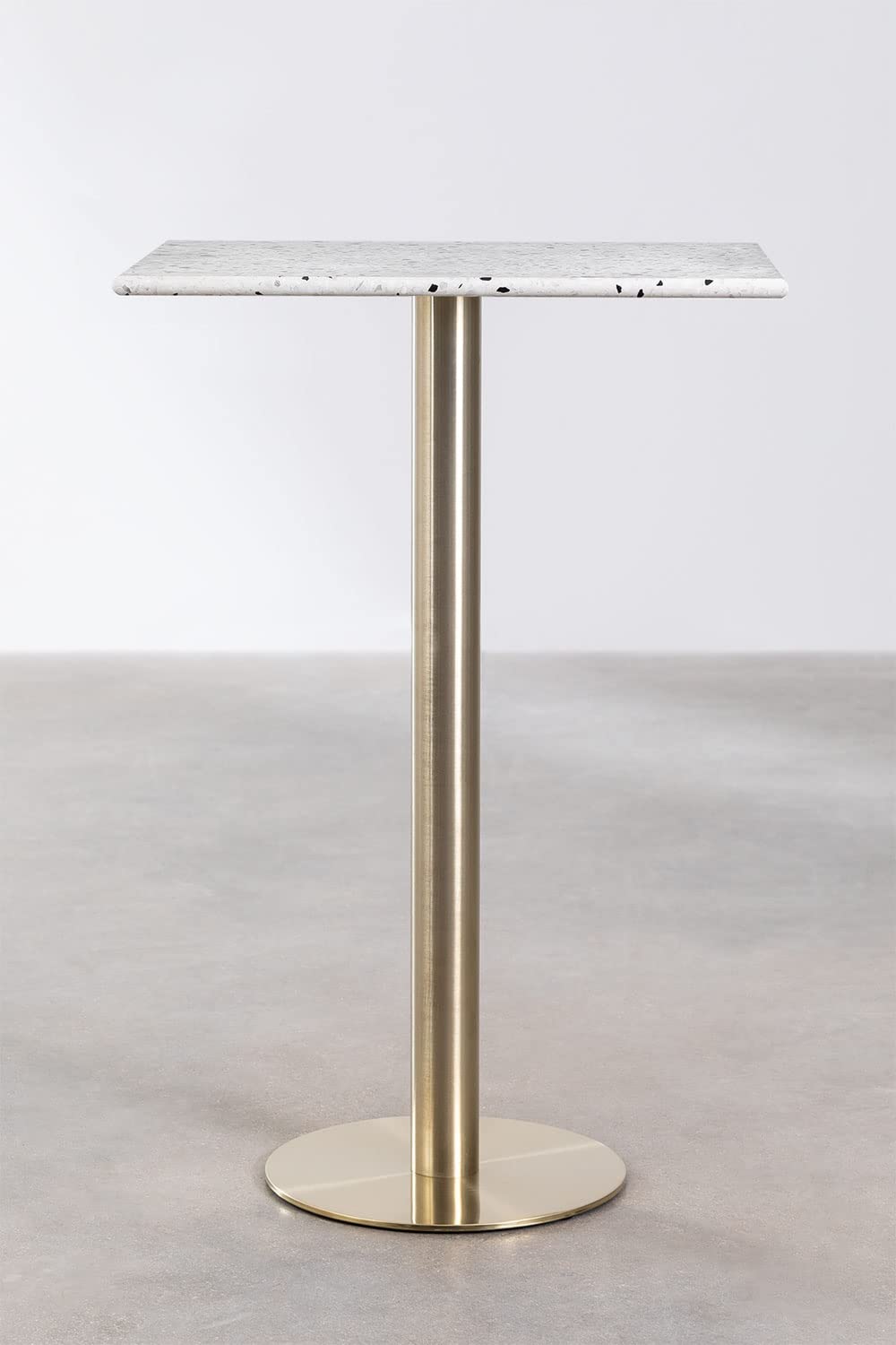 Sklum Malibu tavolo bar alto quadrato 60x60 cm in terrazzo