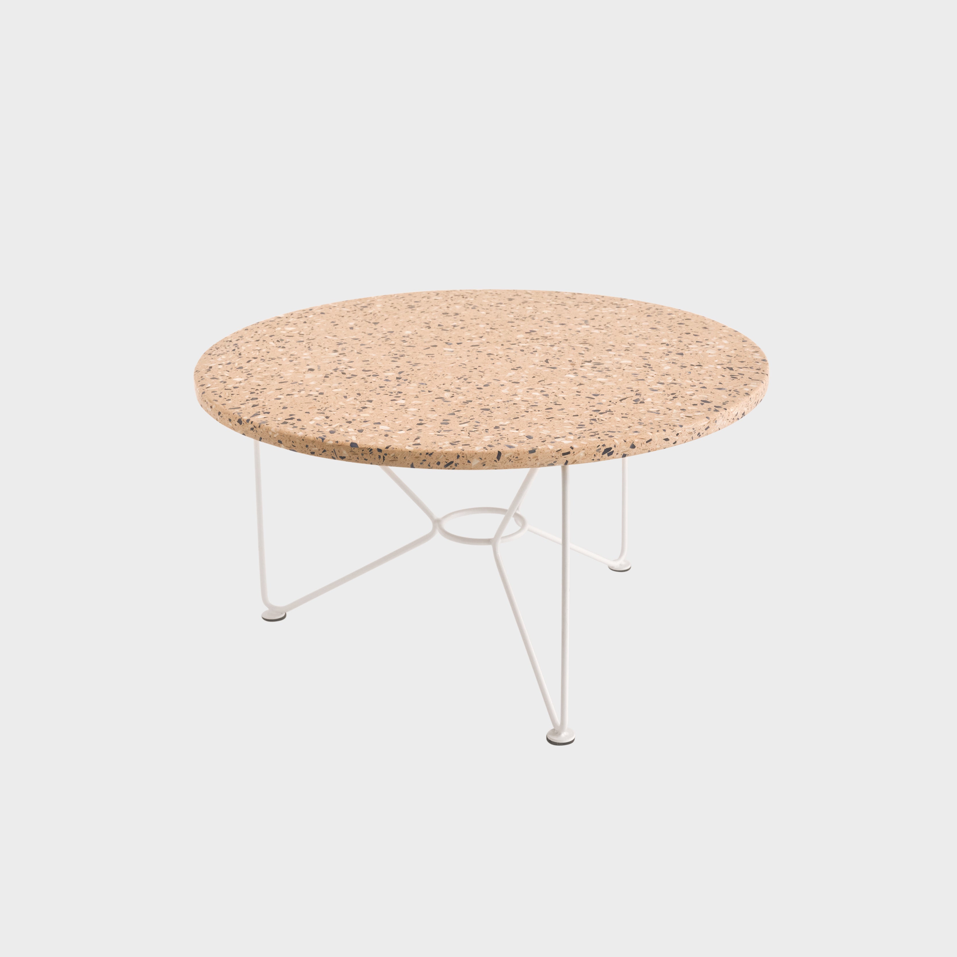 Acapulco Design Low Table tavolino rosato in terrazzo Ø65 cm