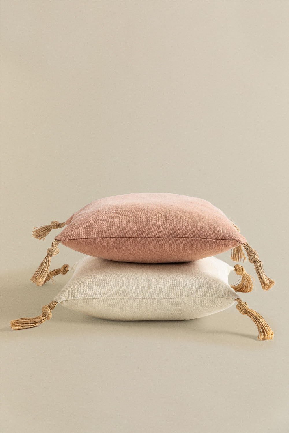 Sklum Almiz Style Cuscino Cotone 45x45 Beige Crema