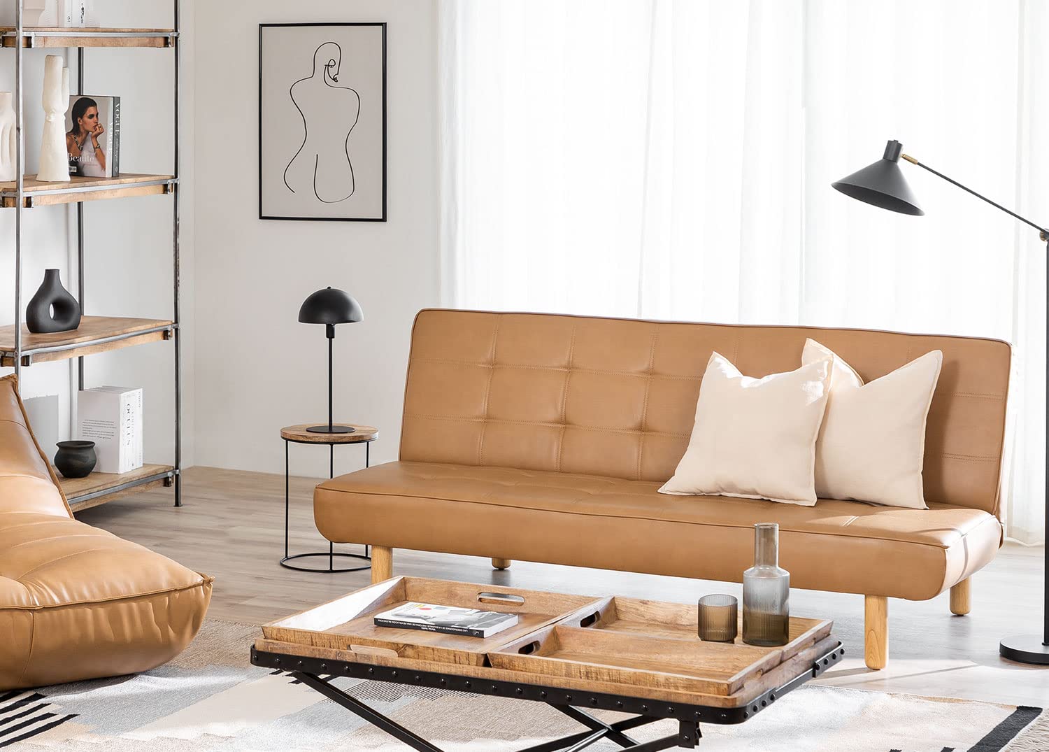 Sklum Baxton divano letto 3 posti similpelle