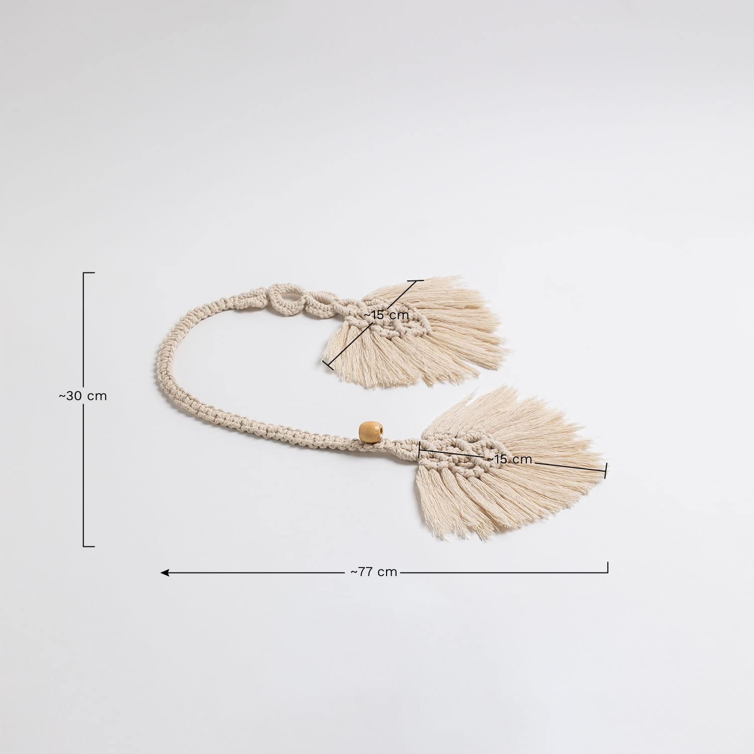 Sklum Darya fermatende in cotone beige crema set 2