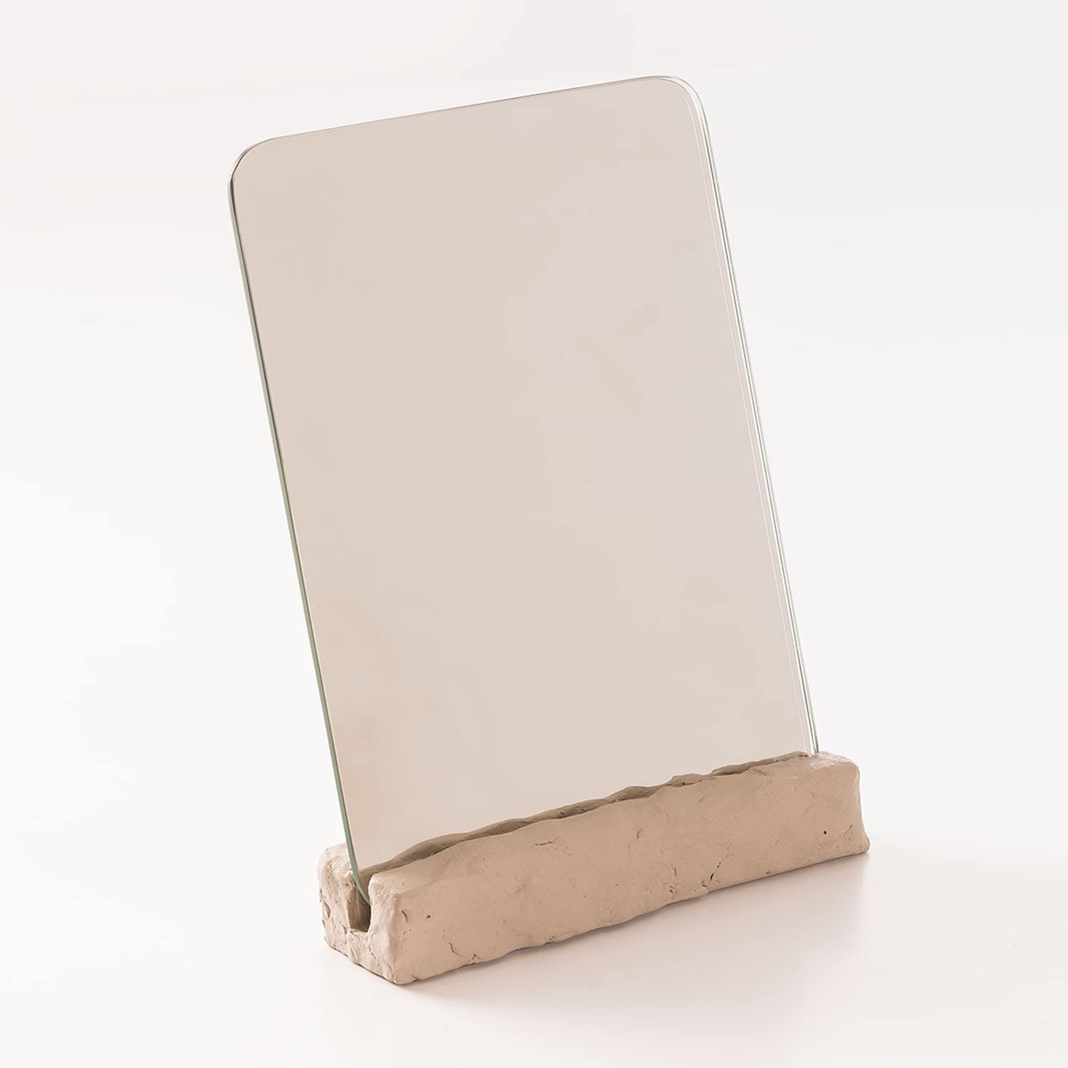 Sklum Lester specchio da tavolo cemento crema