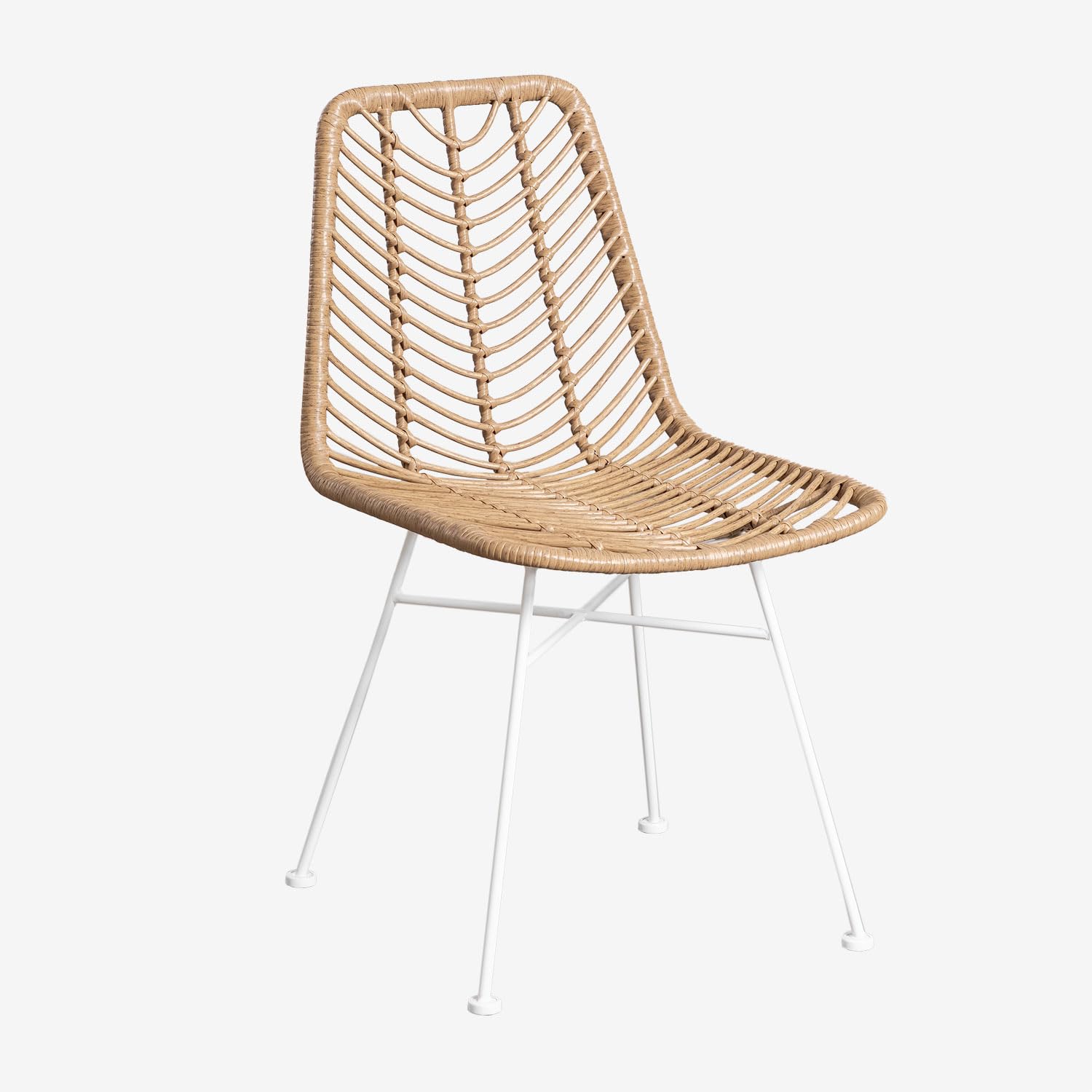 Sklum Gouda Sedia da Giardino Natural in Rattan Sintetico