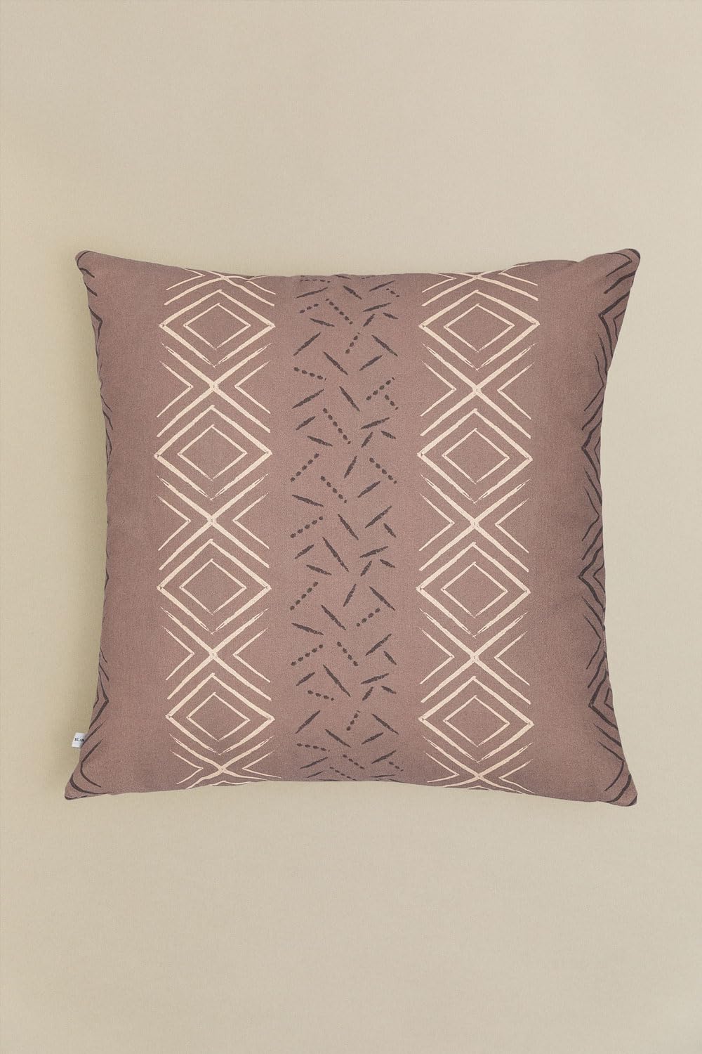 Sklum Tadjou Style federa cuscino 60x60 marrone moka cotone