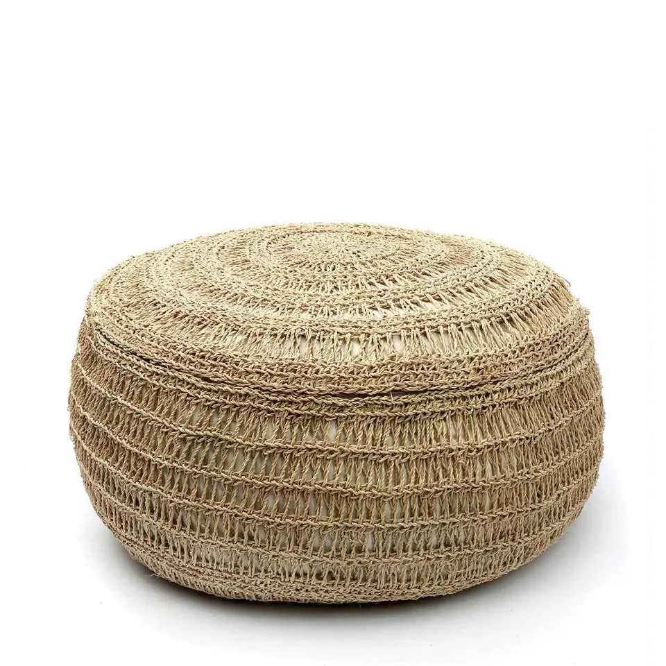 Bambua Seagrass pouf in seagrass naturale M