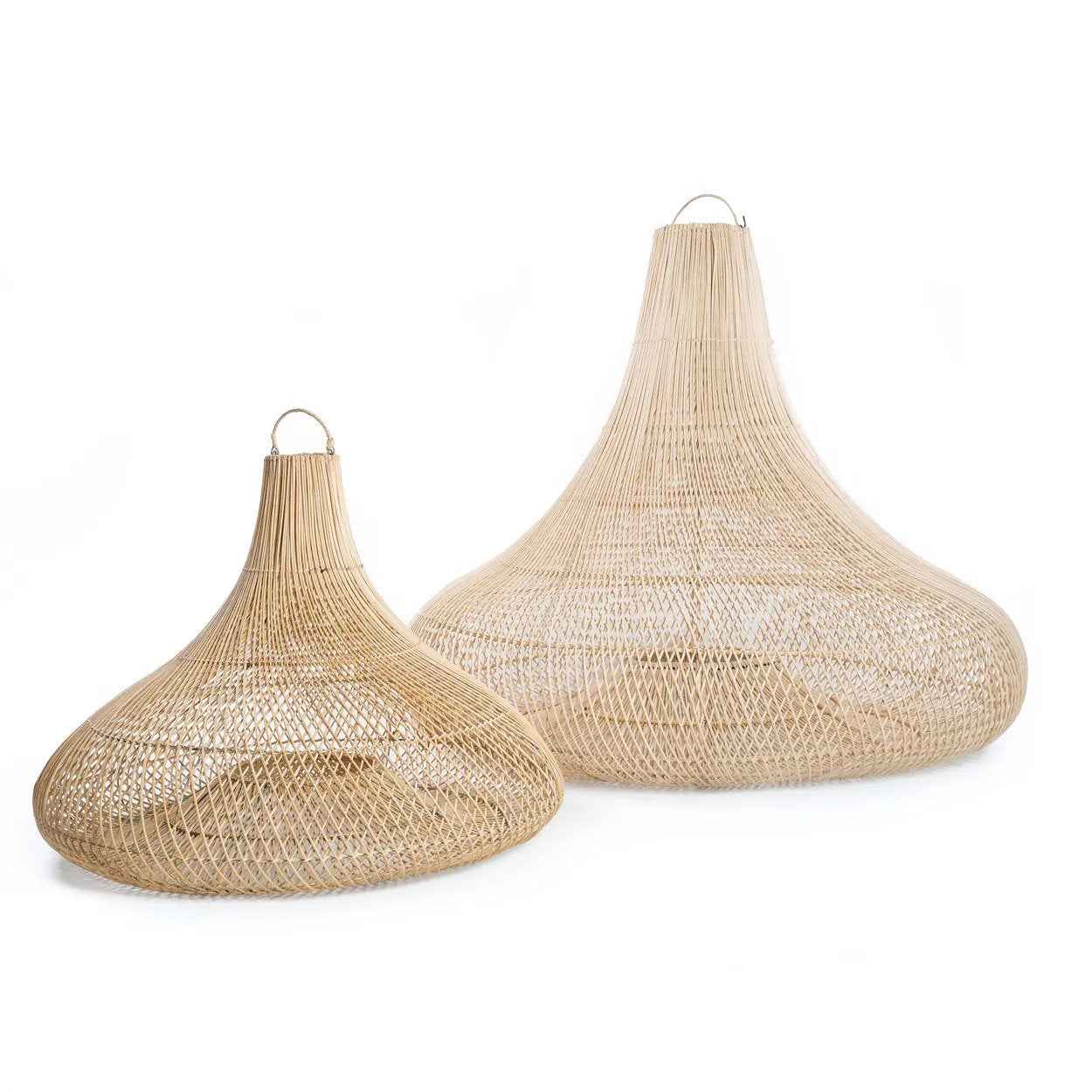 Bambua Shala L lampadario rattan naturale grande