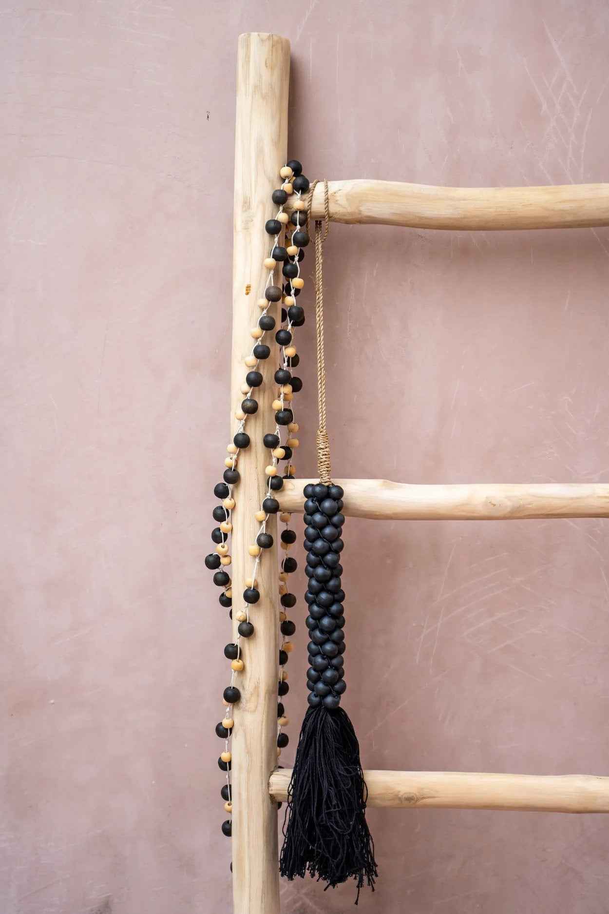 Bambua Wooden Beads nappa nera legno cotone