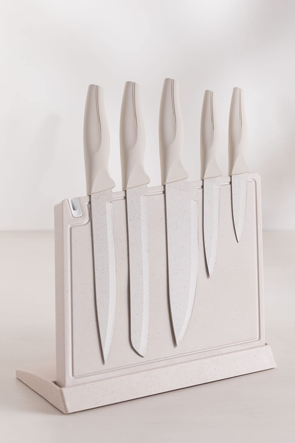 Sklum Cobo Gardenia Set 5 Coltelli da Cucina Bianco Acciaio
