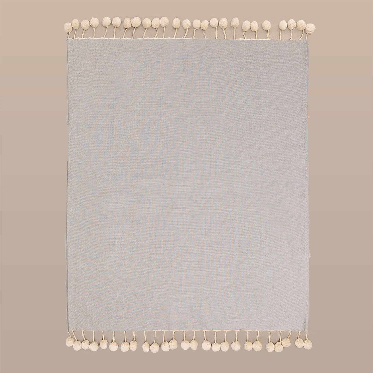 Sklum Olis plaid coperta in cotone grigio 163x122 cm