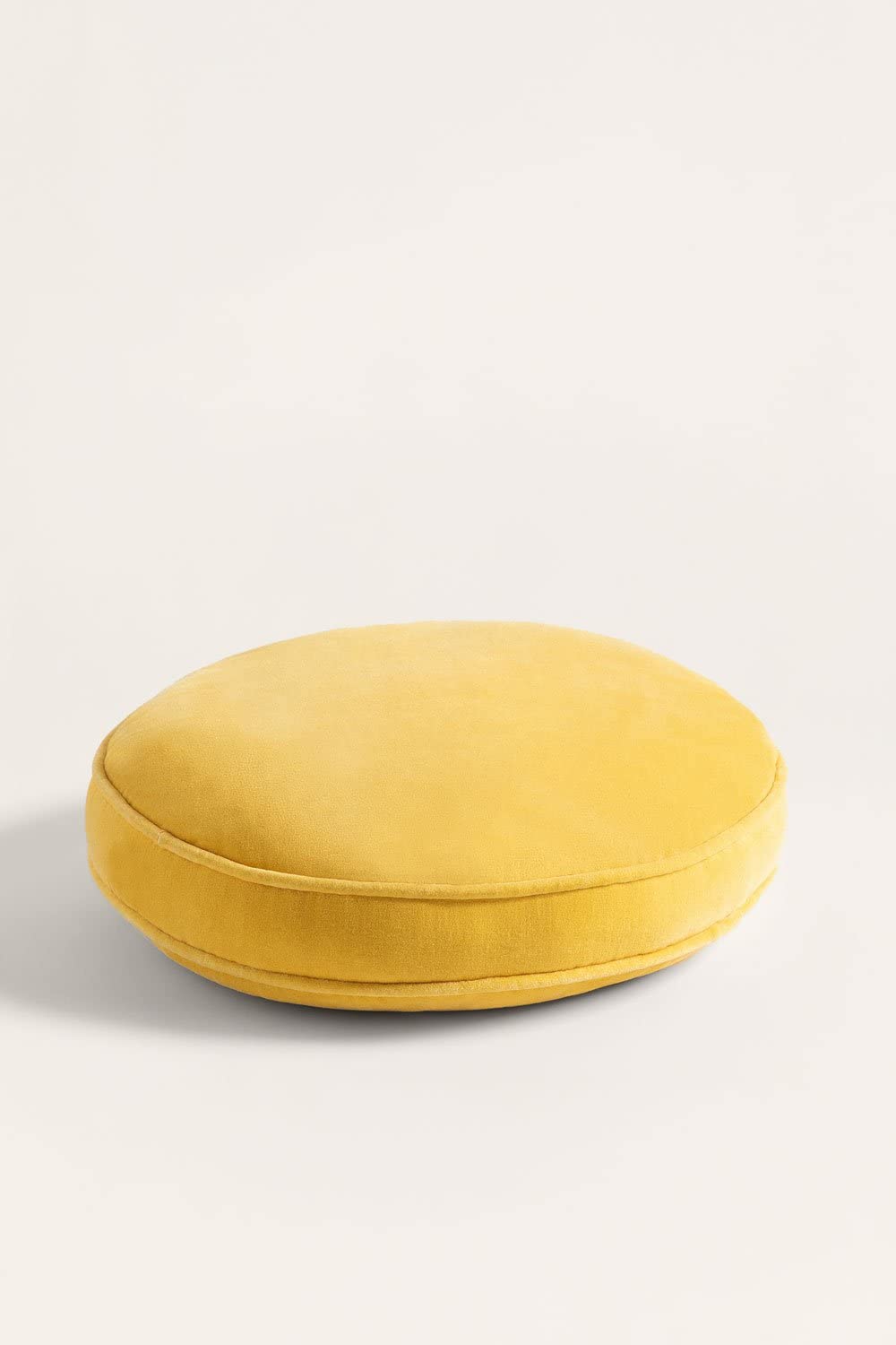 Sklum Kapi cuscino rotondo in velluto giallo curry Ø40 cm