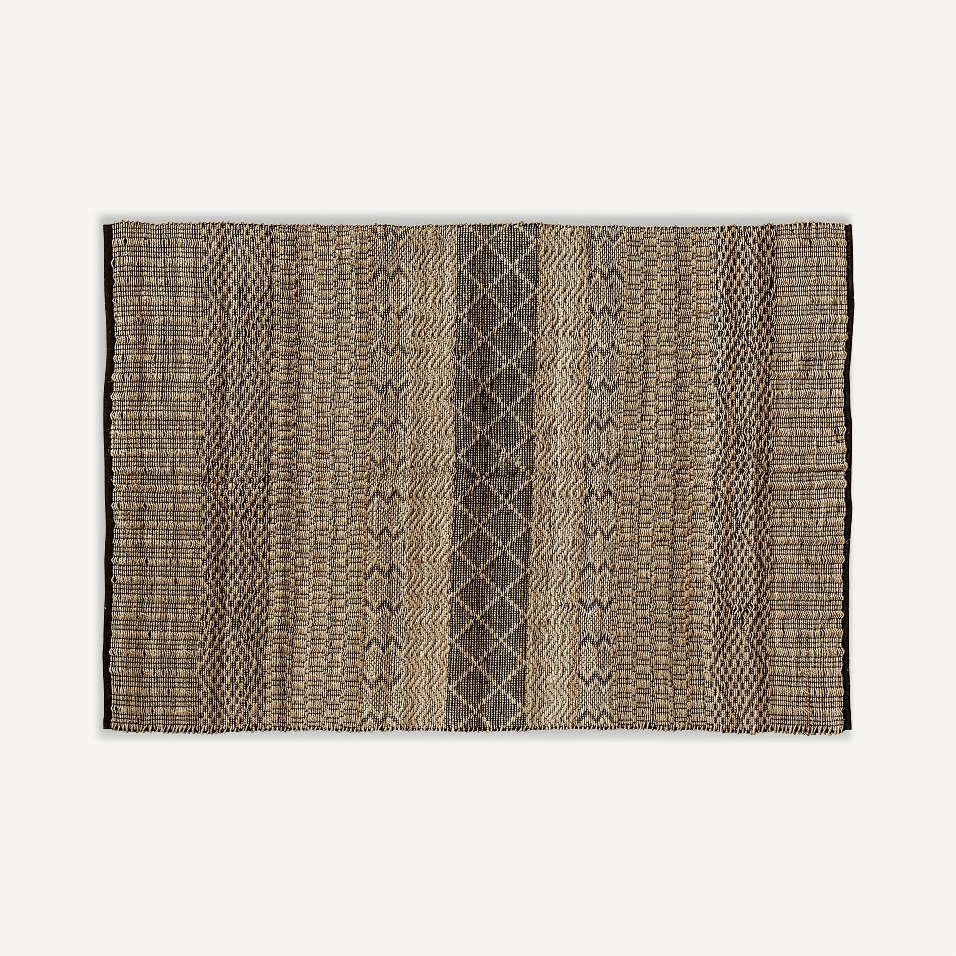 Bambua Kelia tappeto cotone canapa grigio naturale