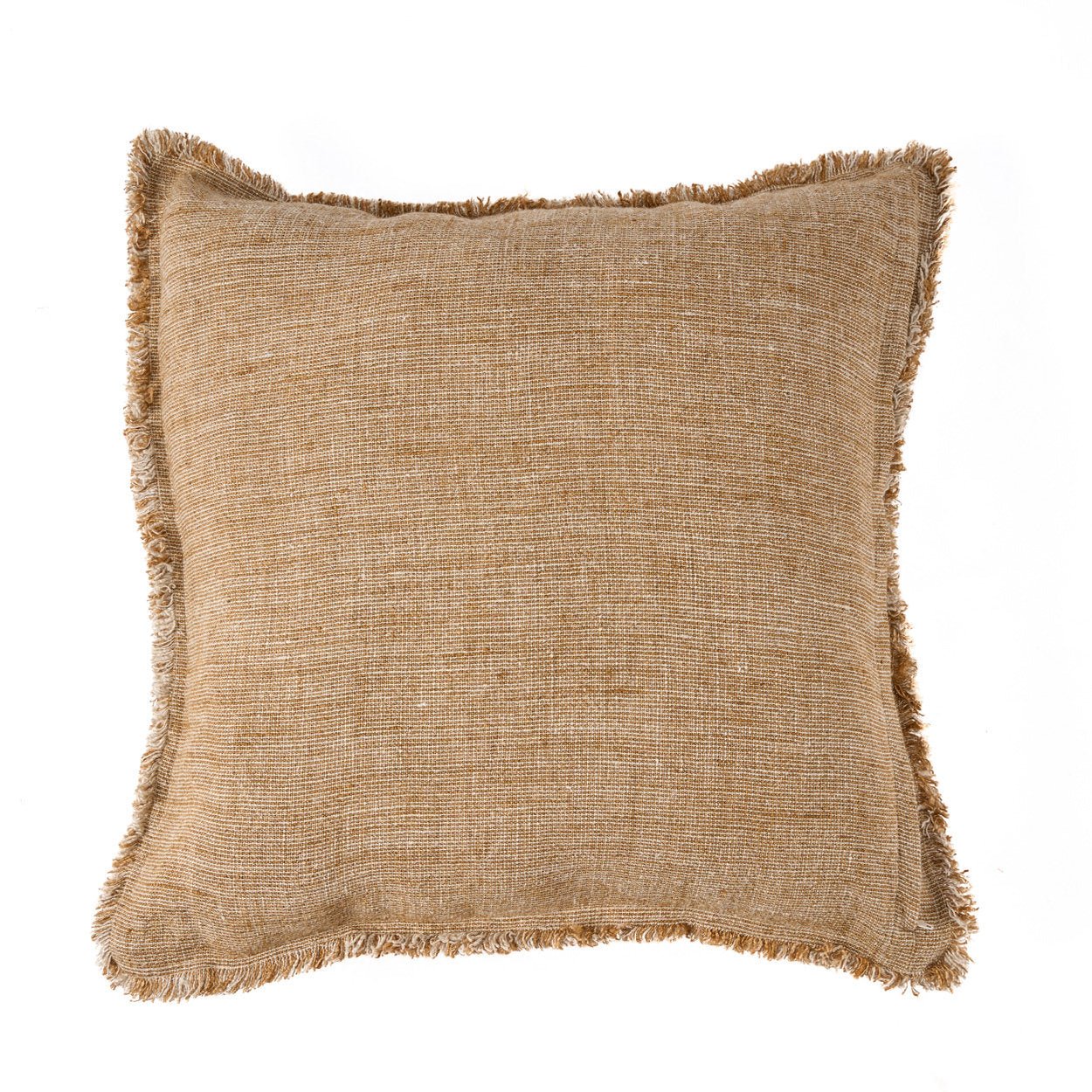 Bambua Sahara federa cuscino lino marrone 50x50
