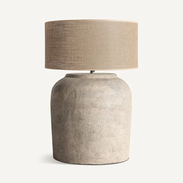 Bambua Giulia lampada da tavolo terracotta iuta