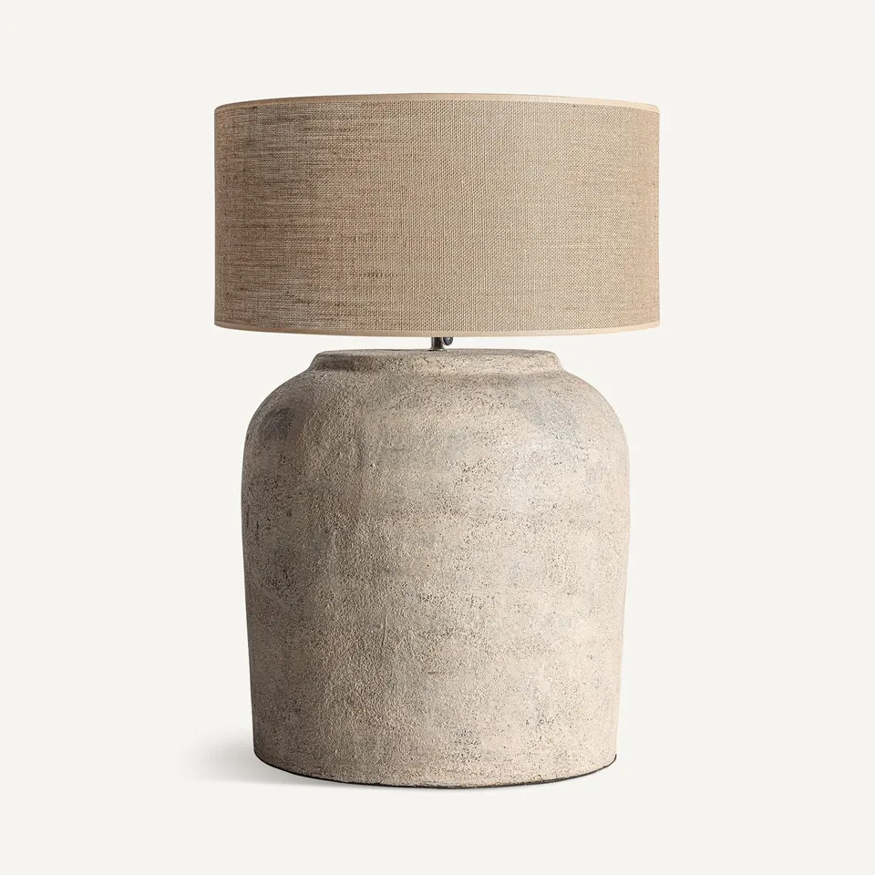 Bambua Giulia lampada da tavolo terracotta iuta