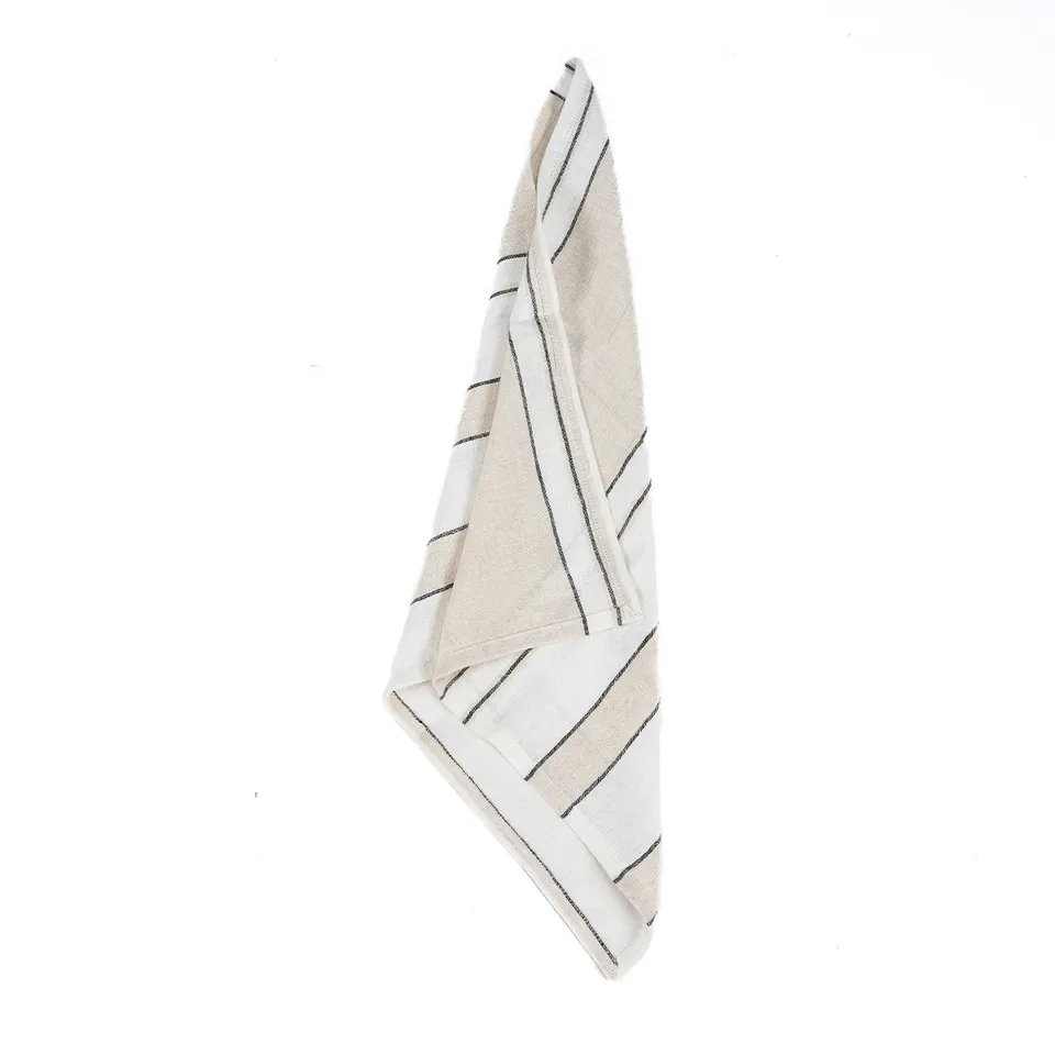 Bambua Provence tovagliolo lino 45x45 bianco nero