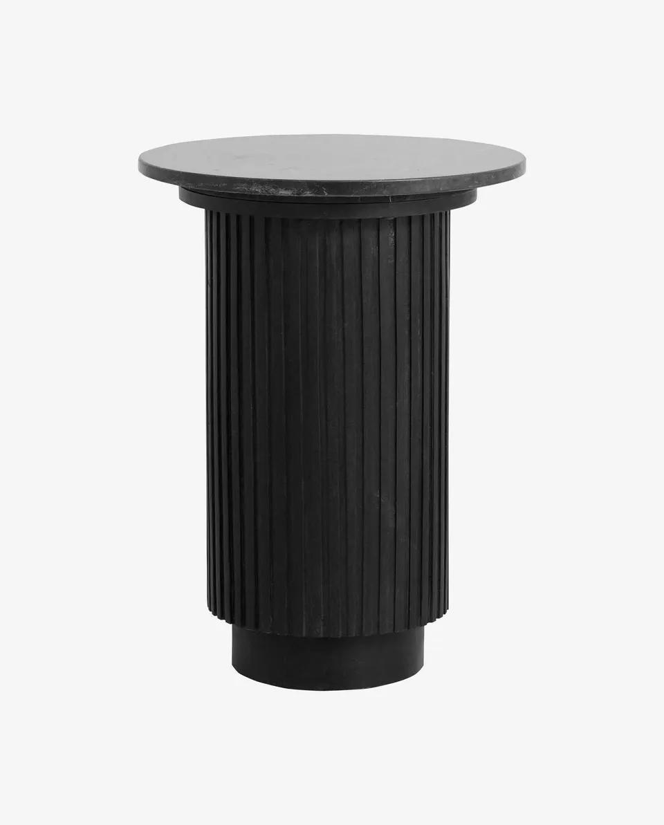 Bambua Erie tavolino rotondo marmo nero