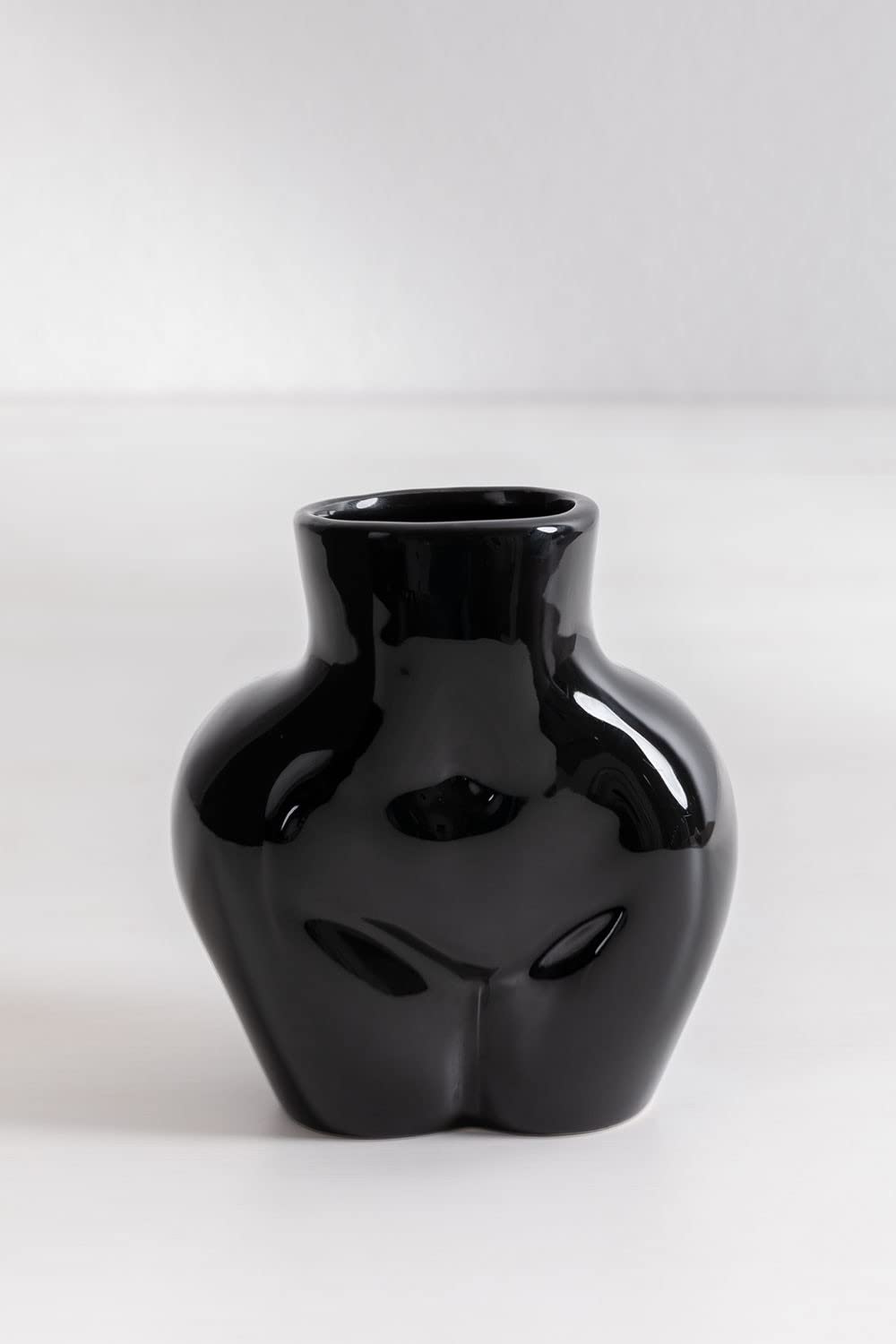 Sklum Isabela Vaso in Ceramica Nero Decorativo