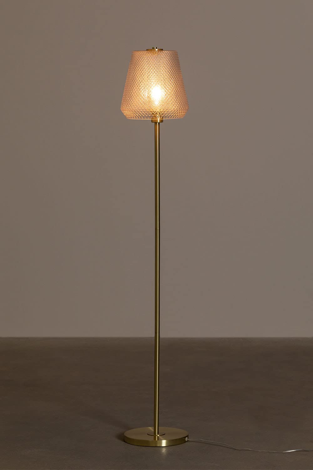 Sklum Taylor Lampada da Terra Dorata in Vetro