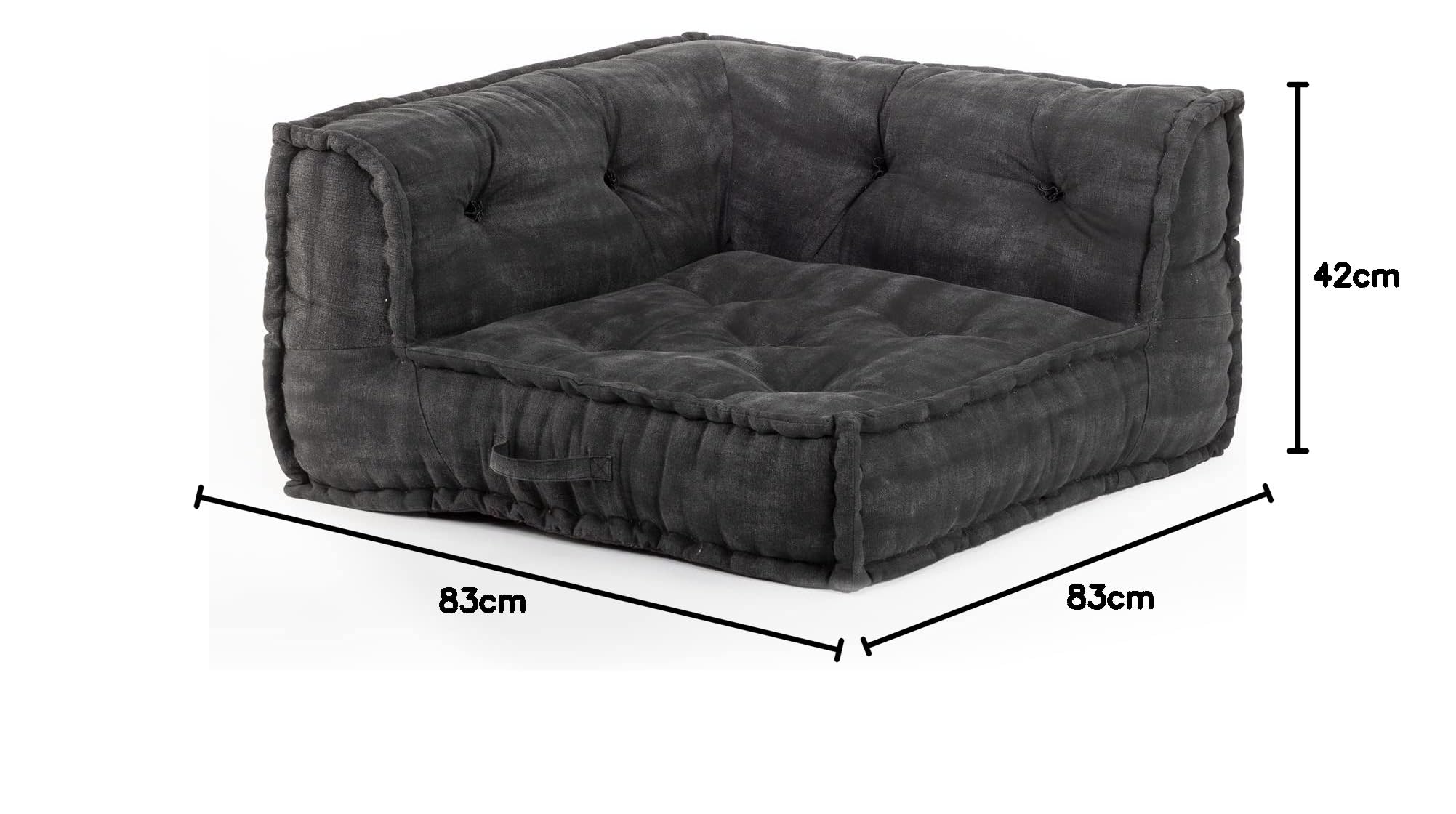 Sklum Dhel pouf modulare 83x83 cm cotone grafite