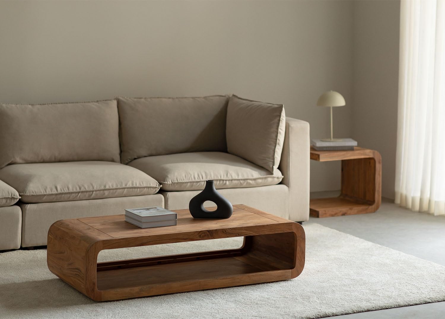 Sklum Vacry tavolino in legno acacia marrone 120 cm