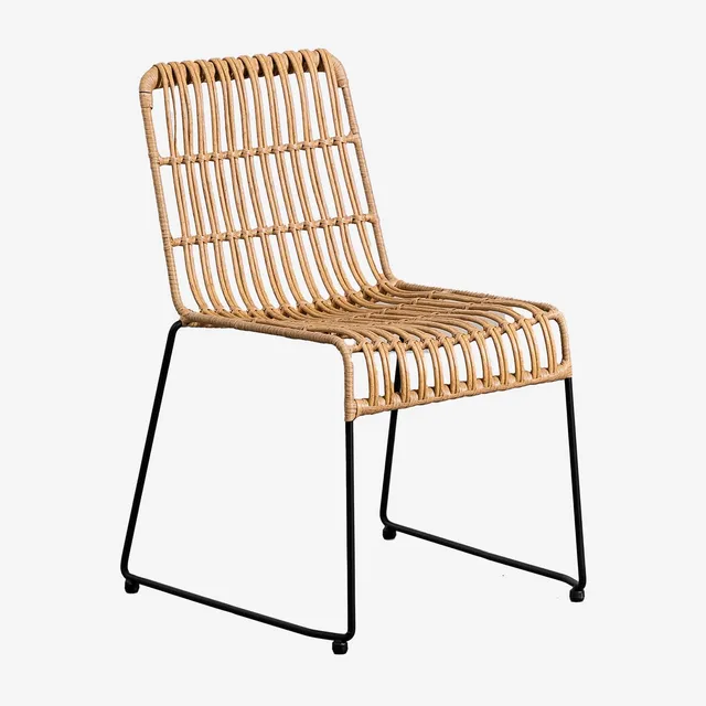 Sklum Aroa Set 4 Sedie Giardino Rattan PE Impilabili