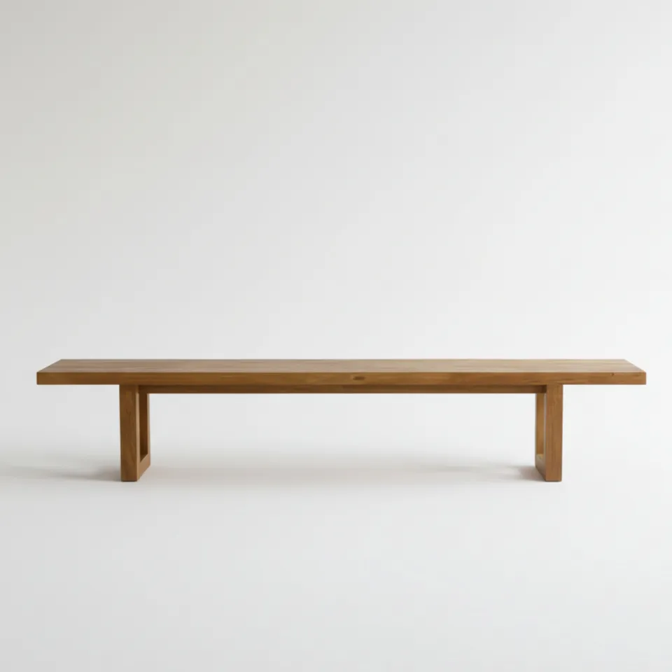 Bambua Bench With Square Foot panca 220 teak