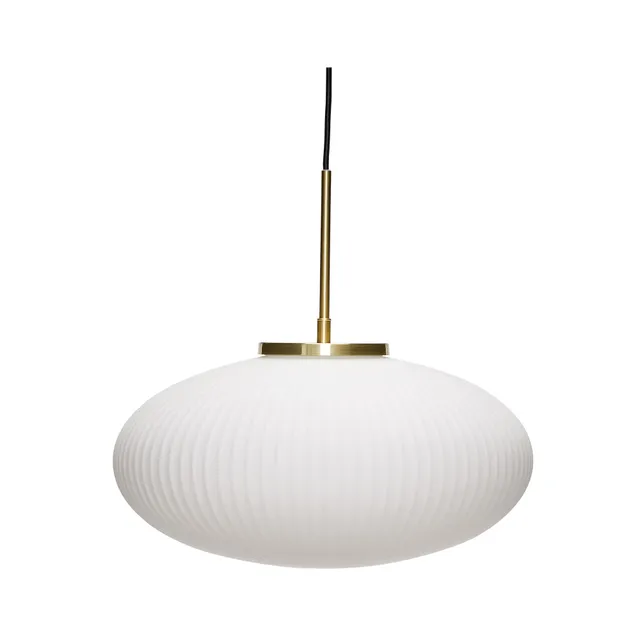 Bambua Serene Pendant Ellipse lampada a sospensione bianca opale