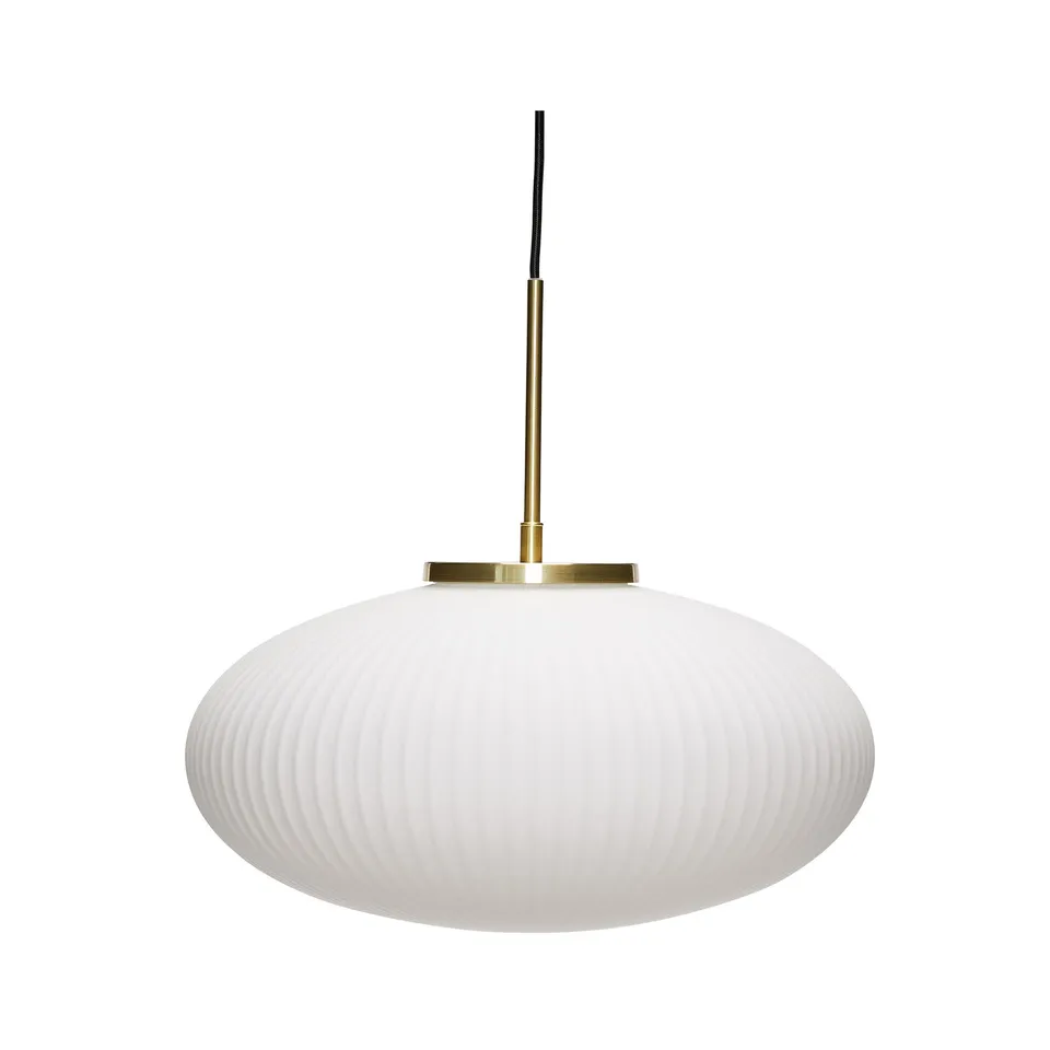 Bambua Serene Pendant Ellipse lampada a sospensione bianca opale