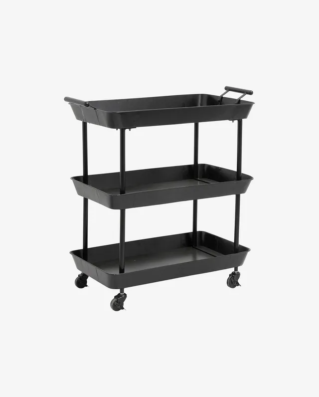 Bambua Fulda carrello ferro nero con ruote