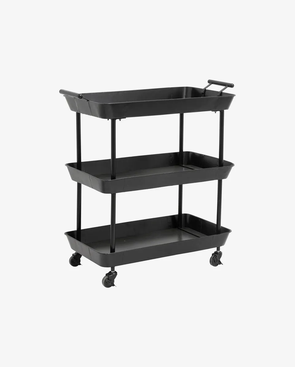 Bambua Fulda carrello ferro nero con ruote