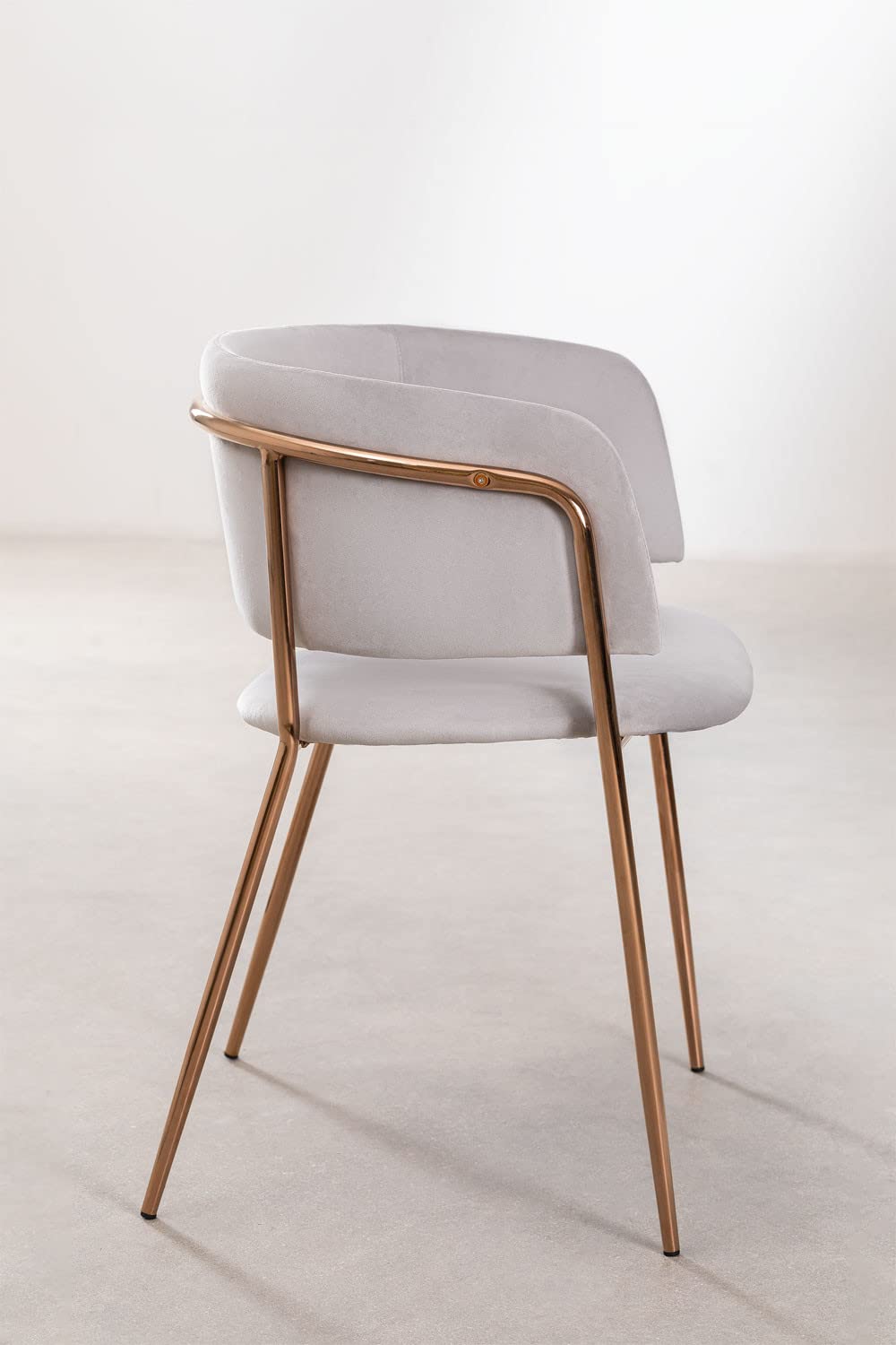 Sklum Nalon Style sedia pranzo velluto grigio chiaro