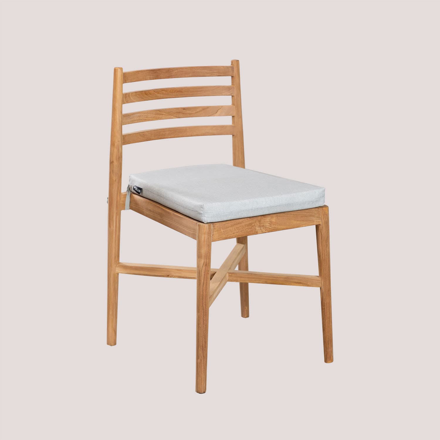 Sklum Attila sedia da giardino in teak grigio chiaro