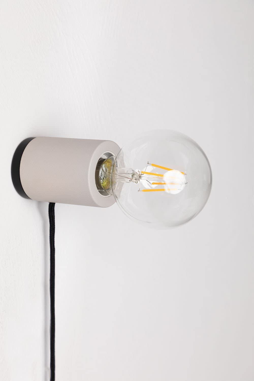 Sklum Jasp Lampada da Tavolo Acciaio Grigio E27