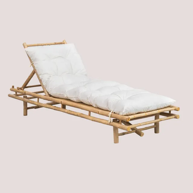 Sklum Gossy Lettino in bambù Bianco Antico da esterno