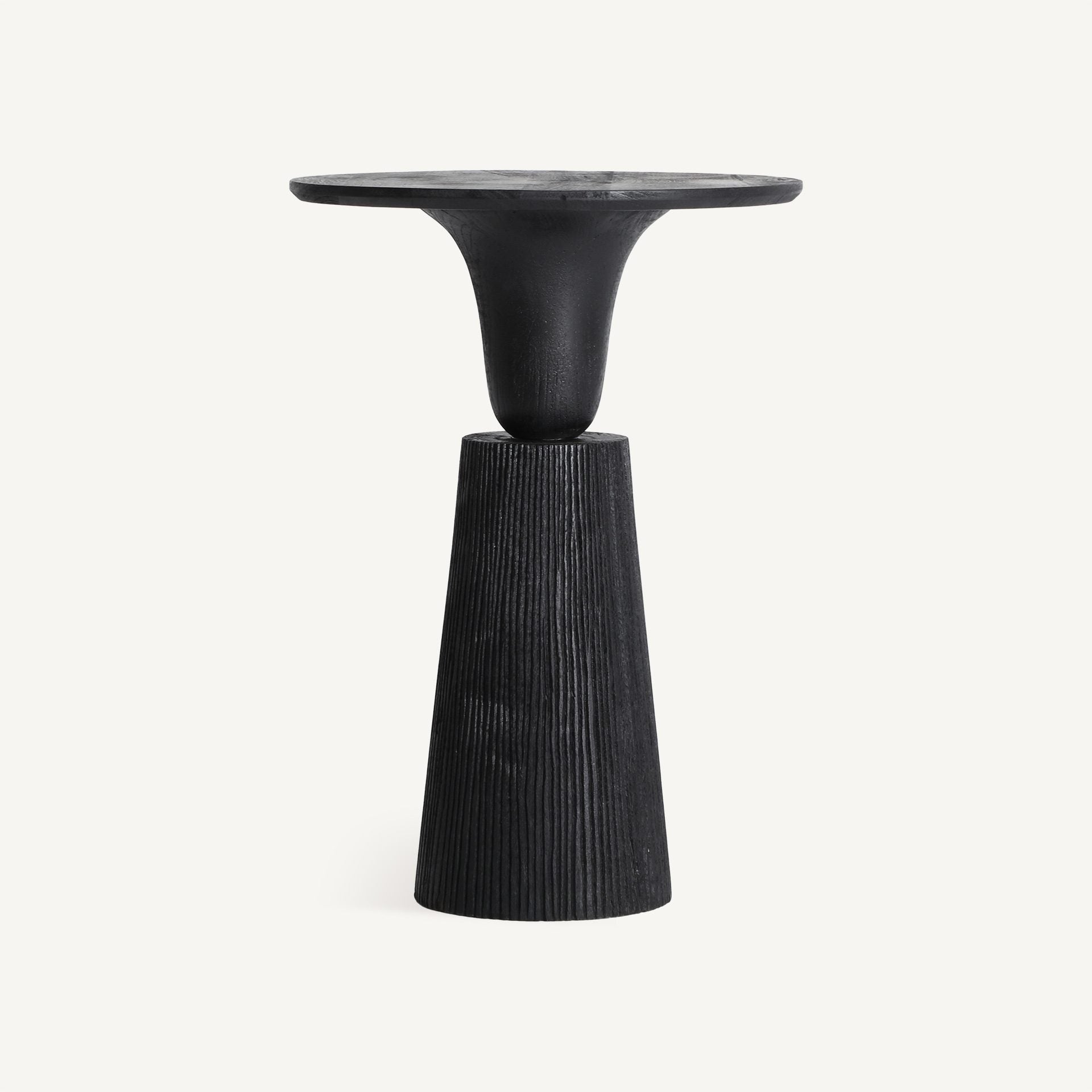 Bambua Gruteau tavolino nero mango scanalato